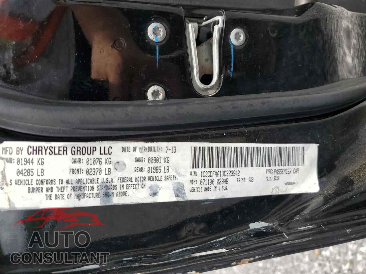 DODGE DART 2013 - 1C3CDFAA1DD323942