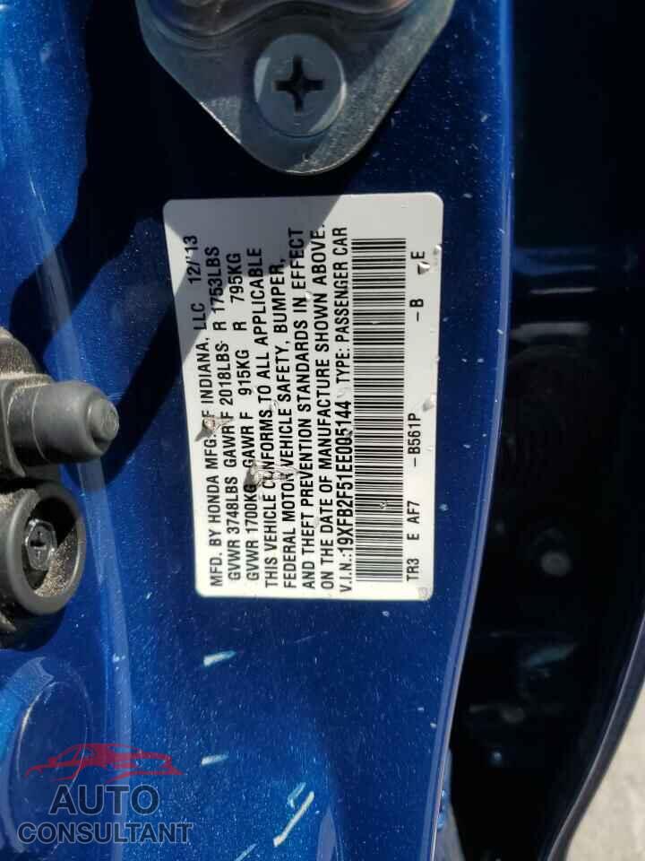 HONDA CIVIC 2014 - 19XFB2F51EE005144