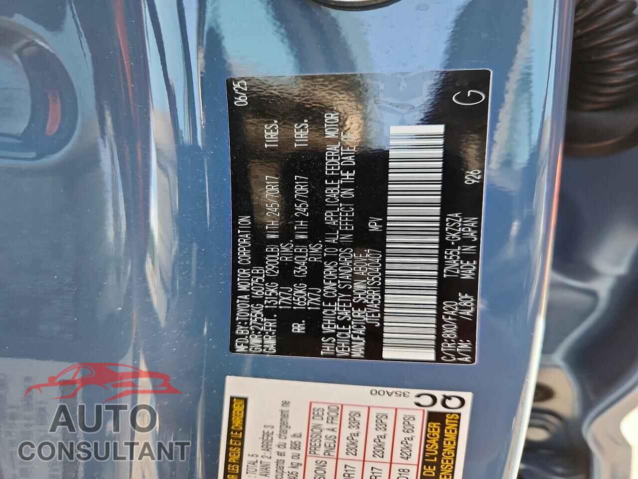 TOYOTA 4RUNNER 2025 - JTEVA5BR1S5040407
