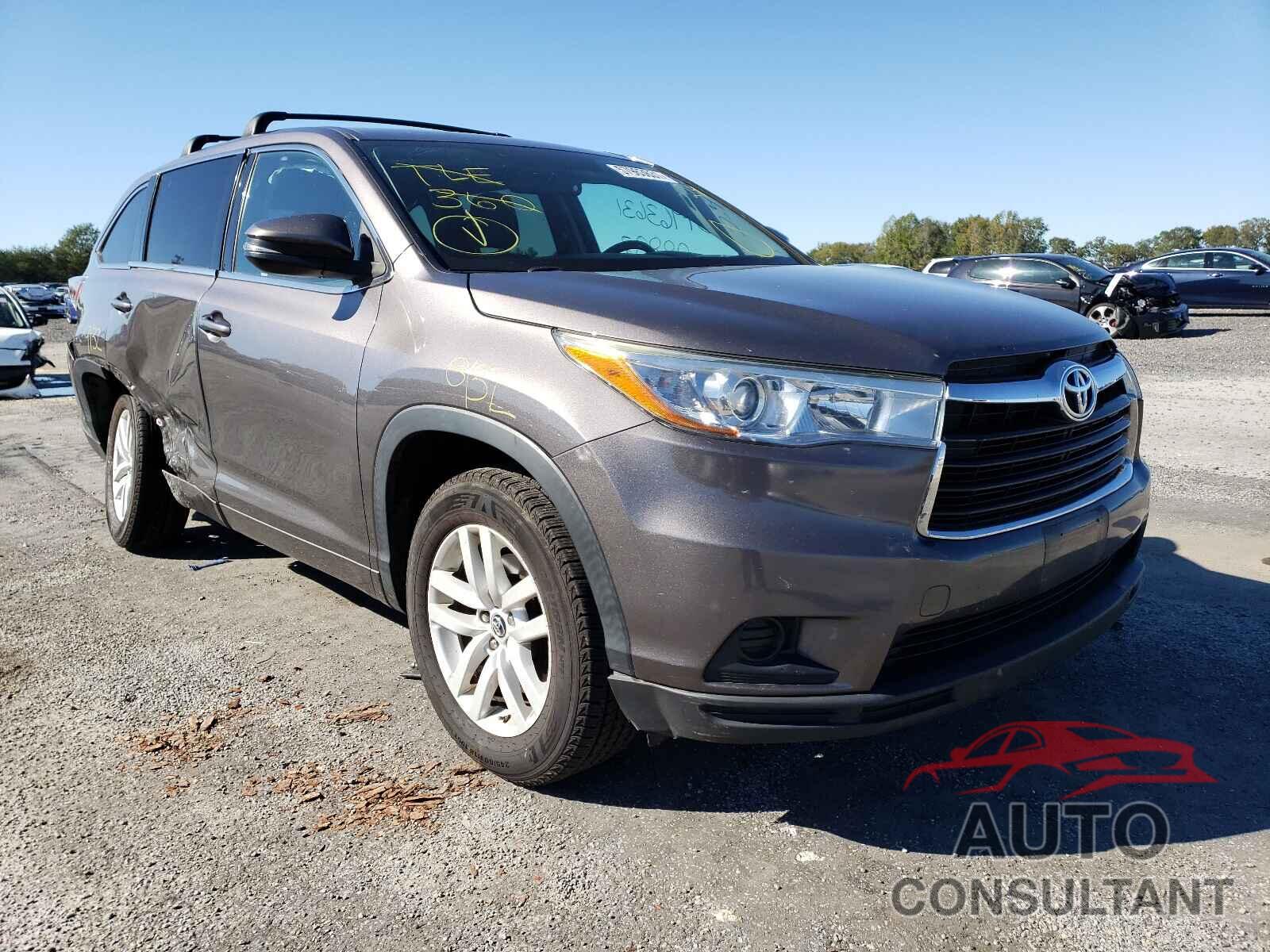 TOYOTA HIGHLANDER 2016 - 5TDZARFH9GS017795