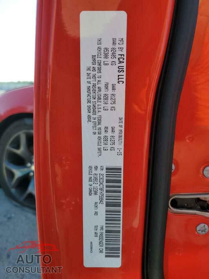 DODGE CHARGER 2015 - 2C3CDXCT8FH759942