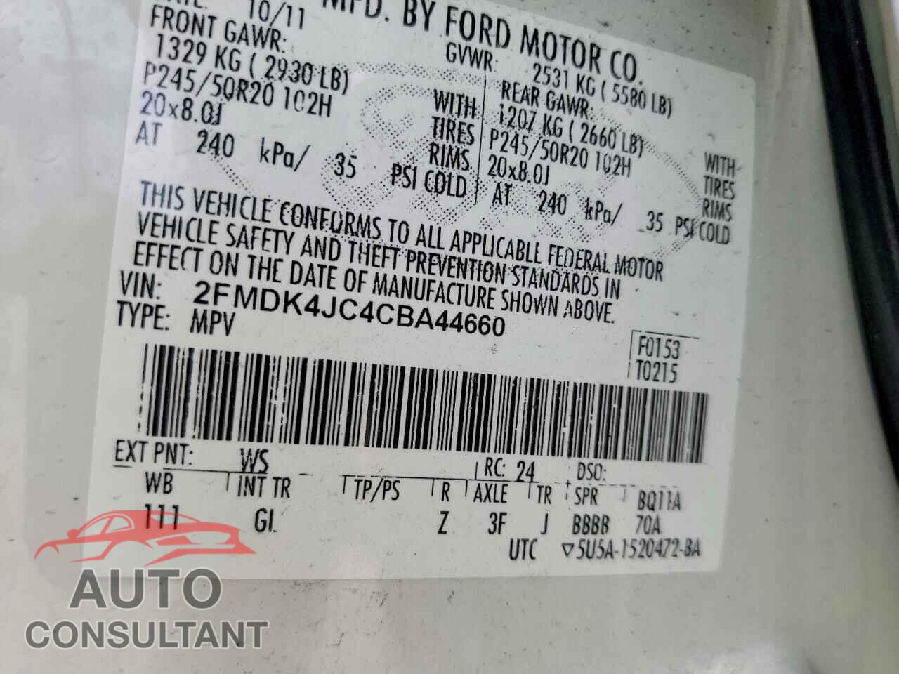 FORD EDGE 2012 - 2FMDK4JC4CBA44660