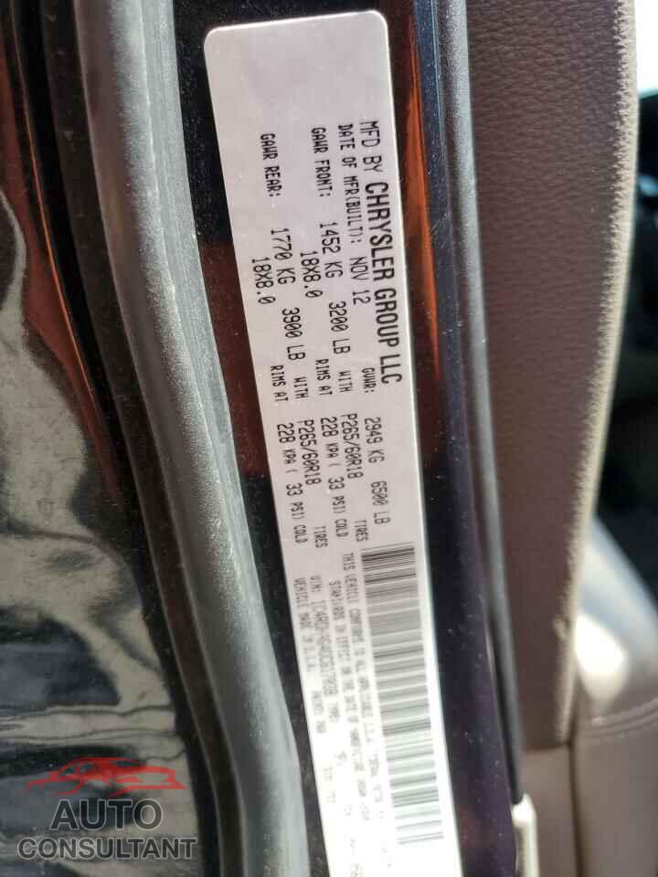 DODGE DURANGO 2013 - 1C4RDHAG4DC617038