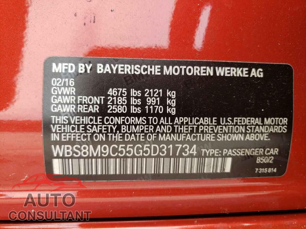 BMW M3 2016 - WBS8M9C55G5D31734