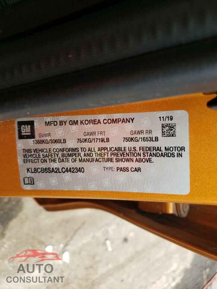 CHEVROLET SPARK 2020 - KL8CB6SA2LC442340