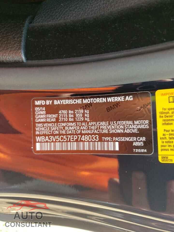BMW 4 SERIES 2014 - WBA3V5C57EP748033