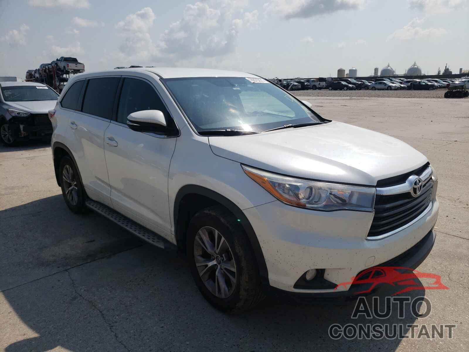 TOYOTA HIGHLANDER 2016 - 5TDZKRFH6GS148180