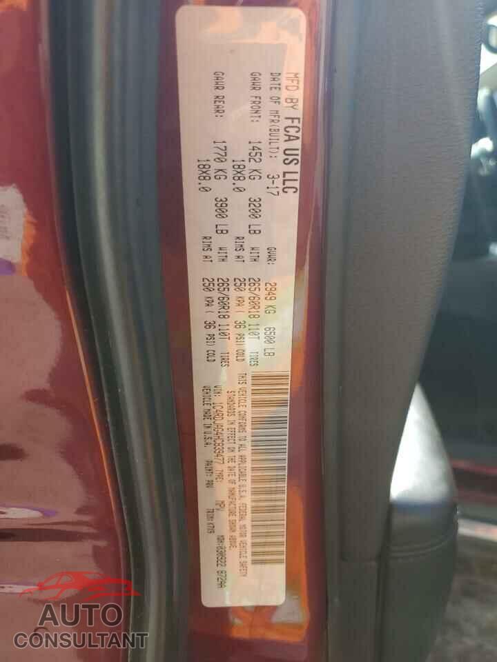 DODGE DURANGO 2017 - 1C4RDJAG4HC839477