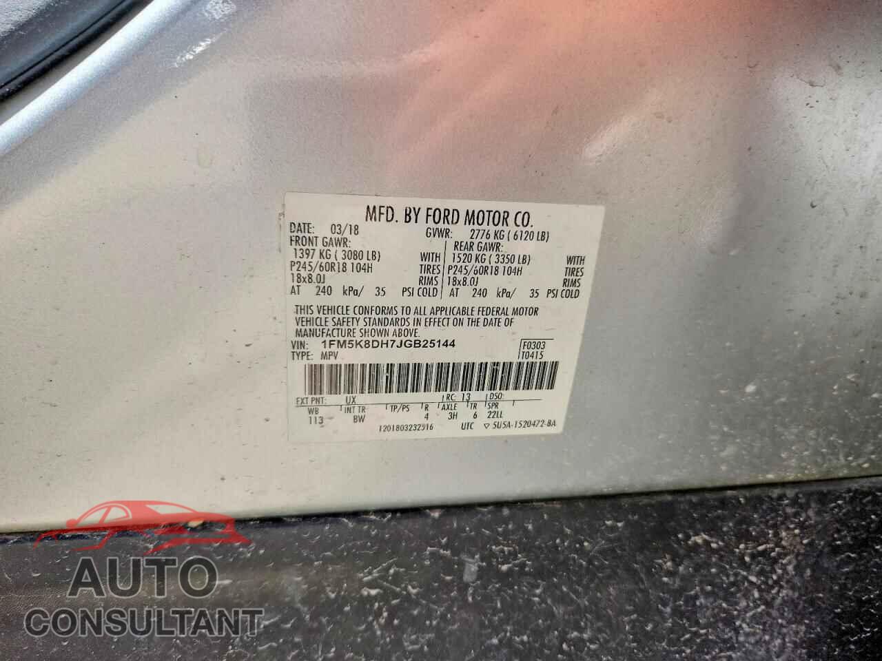 FORD EXPLORER 2018 - 1FM5K8DH7JGB25144