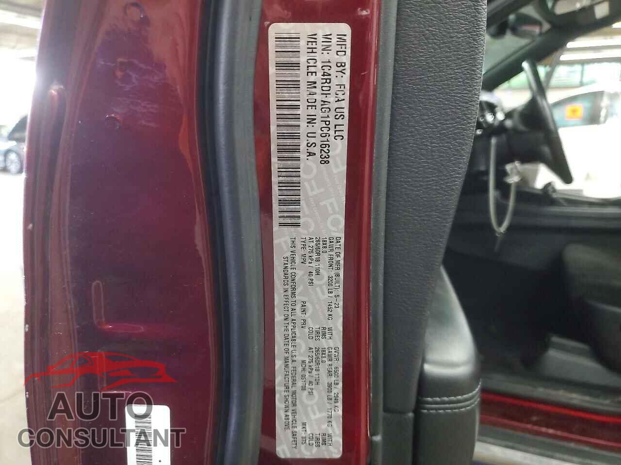 DODGE DURANGO 2023 - 1C4RDHAG1PC616238