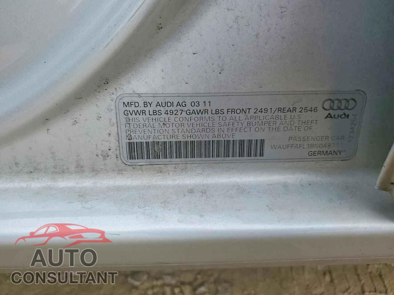 AUDI A4 2011 - WAUFFAFL3BN048711