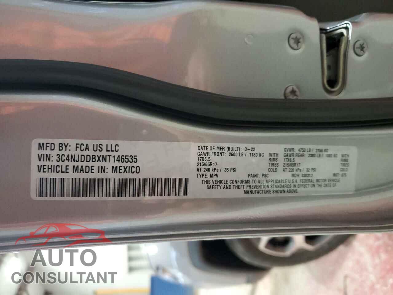 JEEP COMPASS 2022 - 3C4NJDDBXNT146535