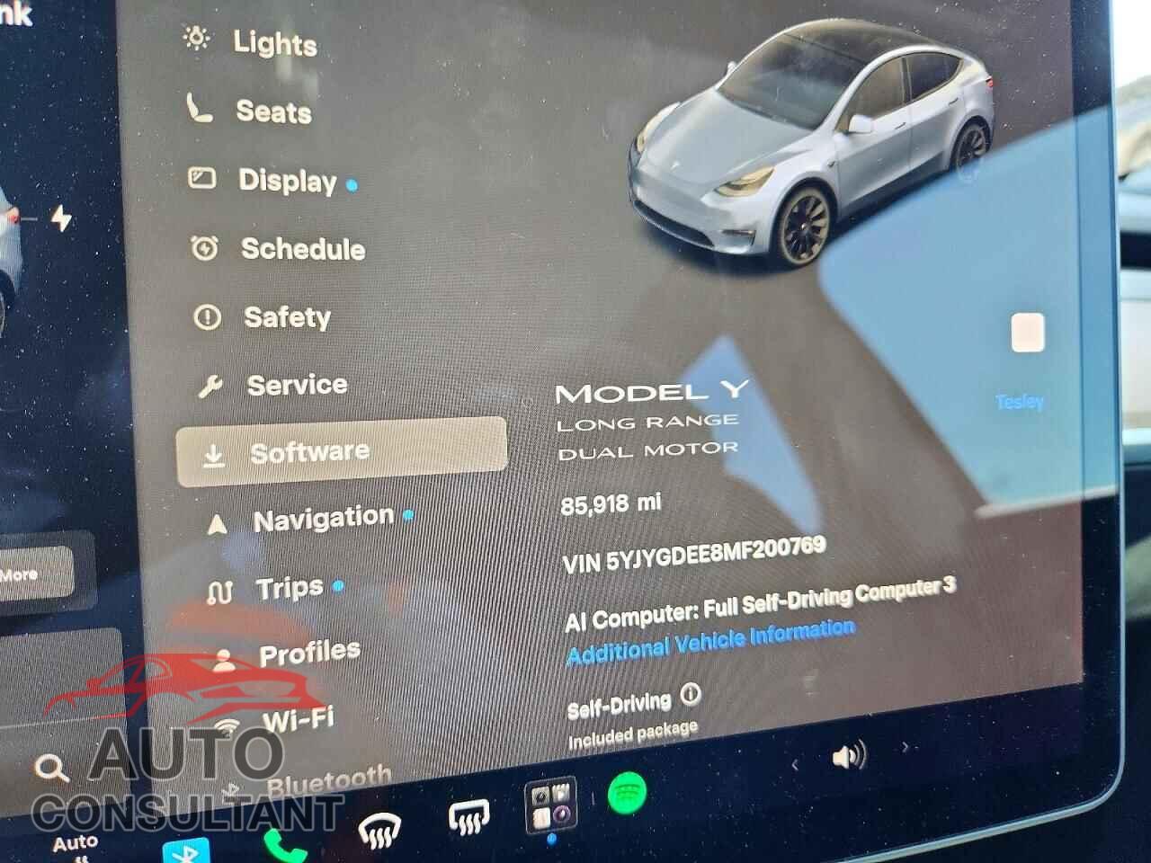 TESLA MODEL Y 2021 - 5YJYGDEE8MF200769