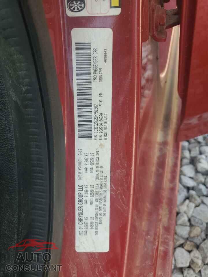 DODGE AVENGER 2013 - 1C3CDZAG2DN752667