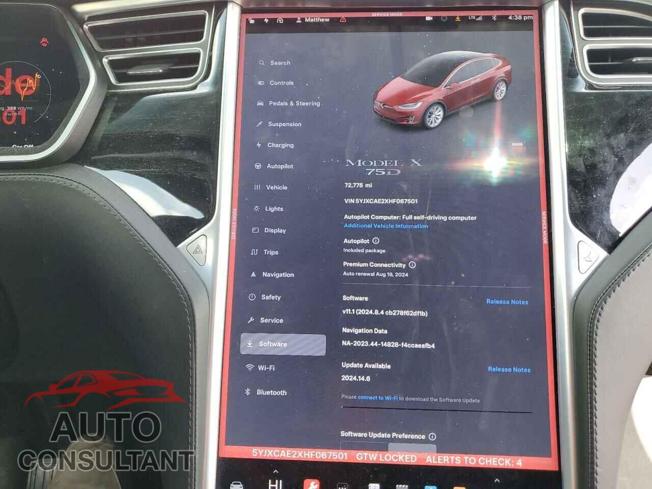 TESLA MODEL X 2017 - 5YJXCAE2XHF067501