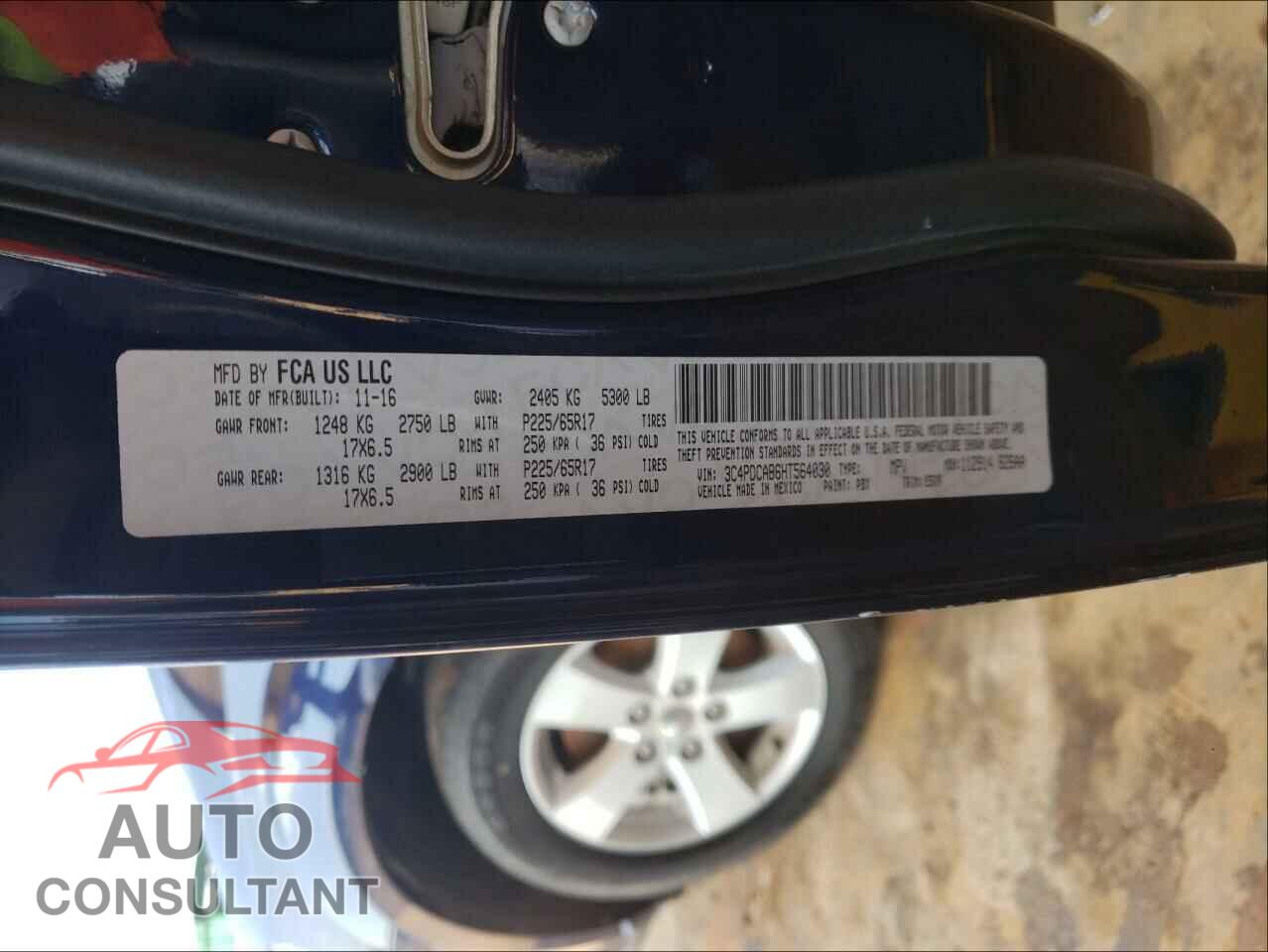DODGE JOURNEY 2017 - 3C4PDCAB6HT564030