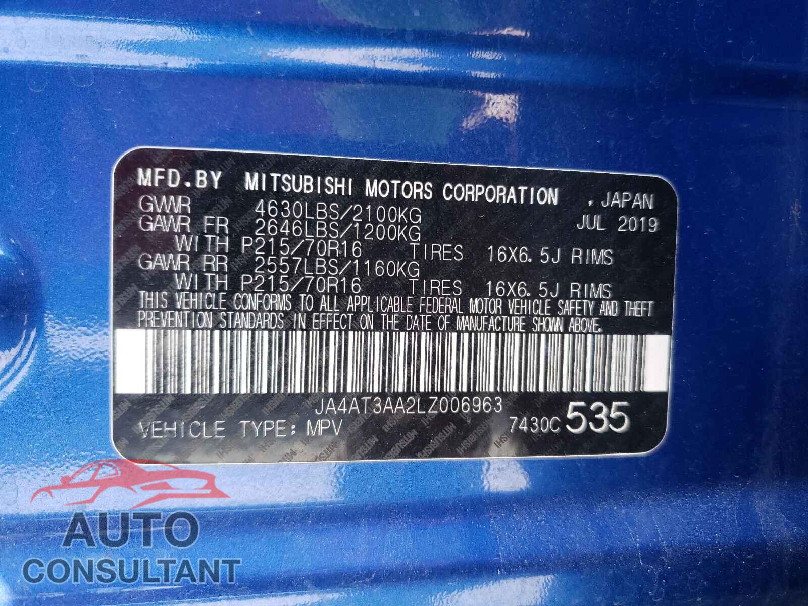 MITSUBISHI ECLIPSE 2020 - JA4AT3AA2LZ006963
