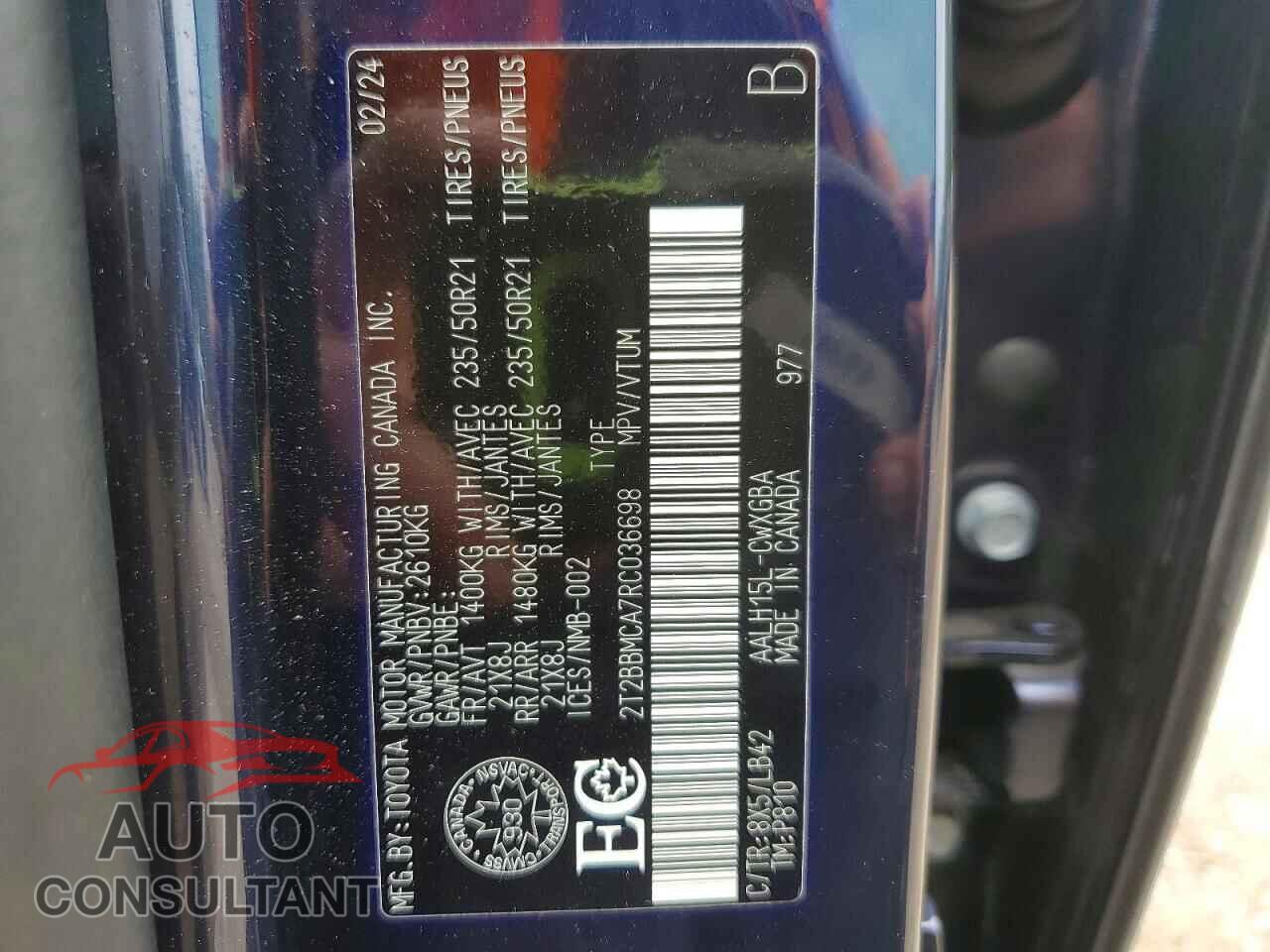 LEXUS UNKNOWN 2024 - 2T2BBMCA7RC036698