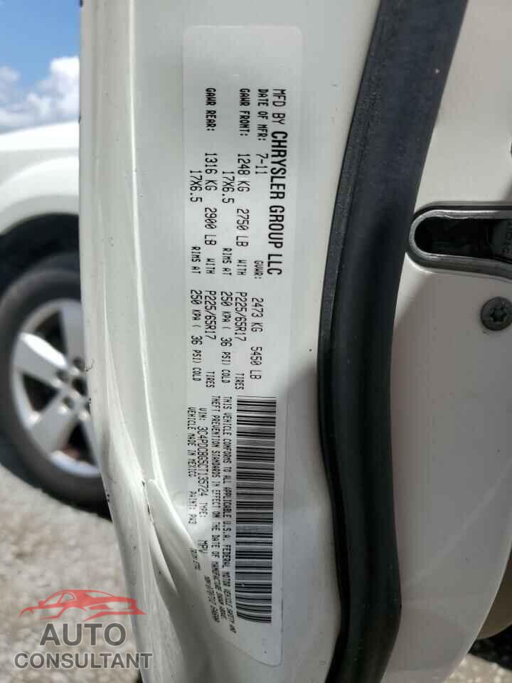 DODGE JOURNEY 2012 - 3C4PDCBG5CT135724