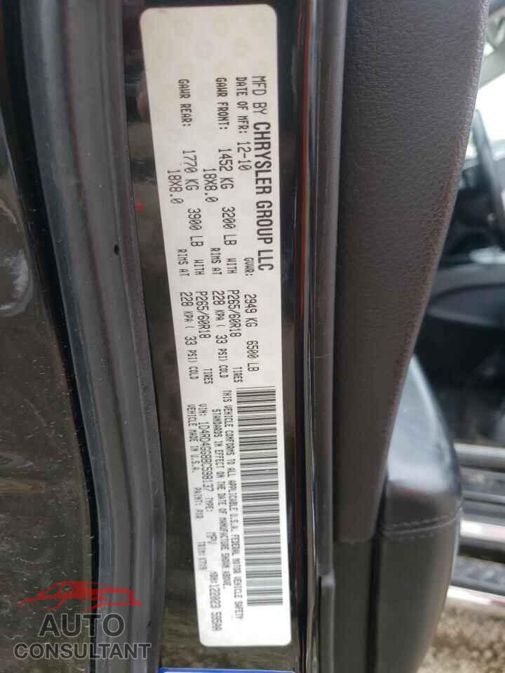 DODGE DURANGO 2011 - 1D4RD4GG8BC598137