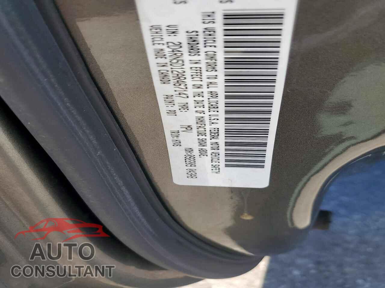 DODGE CARAVAN 2010 - 2D4RN5D12AR467147