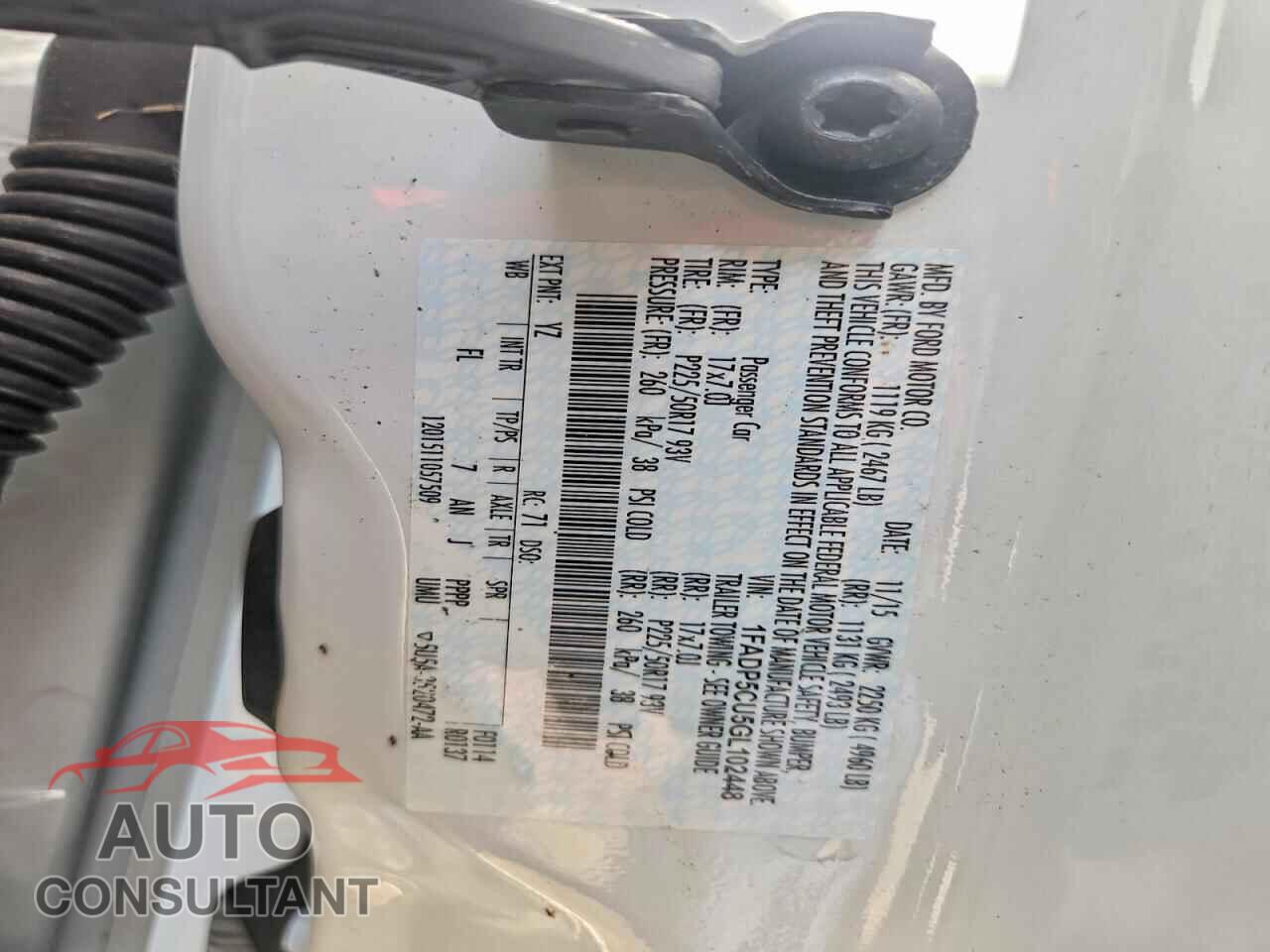 FORD CMAX 2016 - 1FADP5CU5GL102448