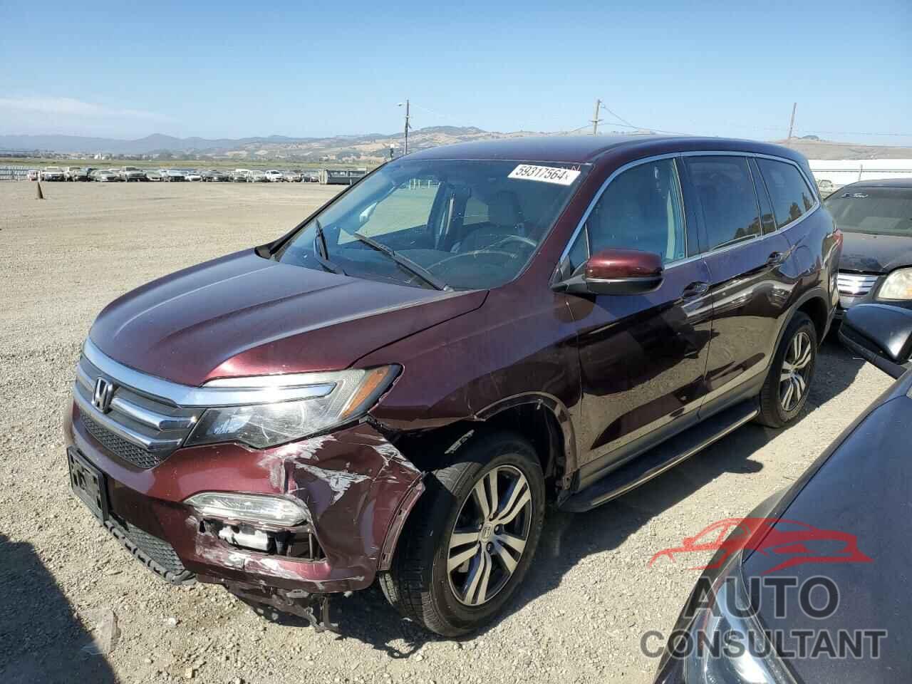 HONDA PILOT 2017 - 5FNYF5H36HB033479