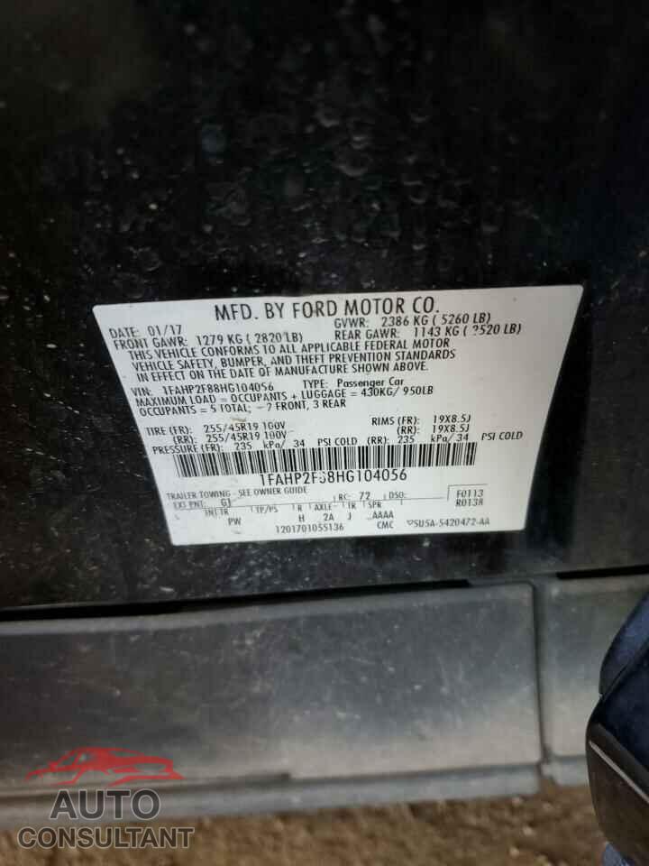 FORD TAURUS 2017 - 1FAHP2F88HG104056