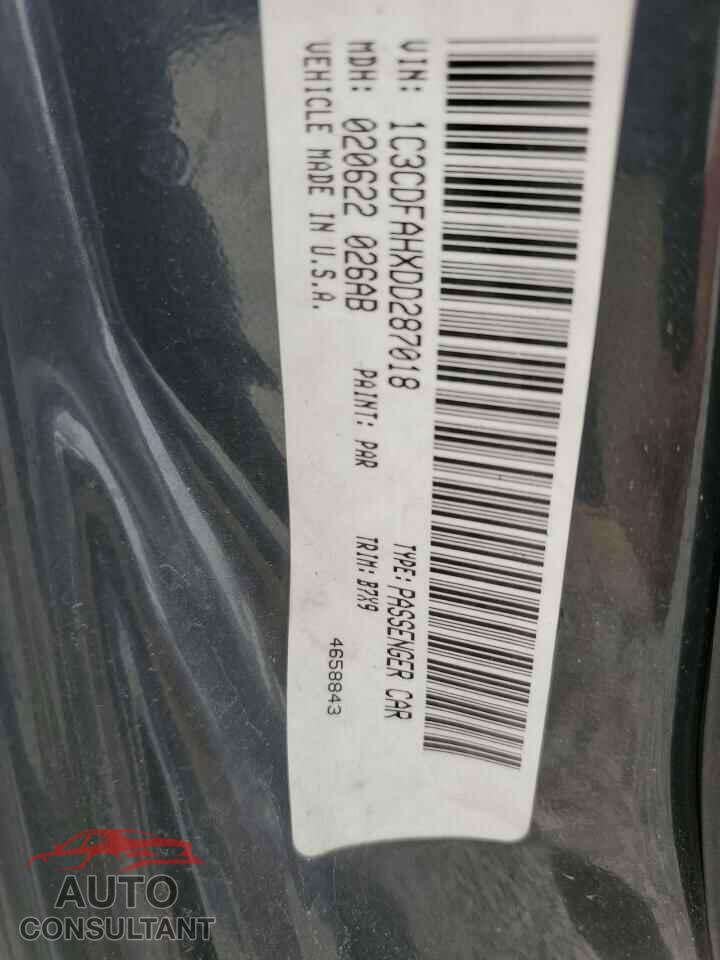 DODGE DART 2013 - 1C3CDFAHXDD287018