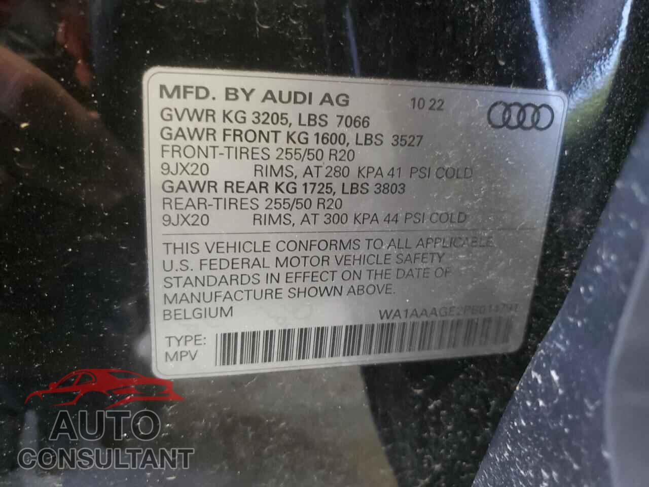 AUDI E-TRON 2023 - WA1AAAGE2PB014791