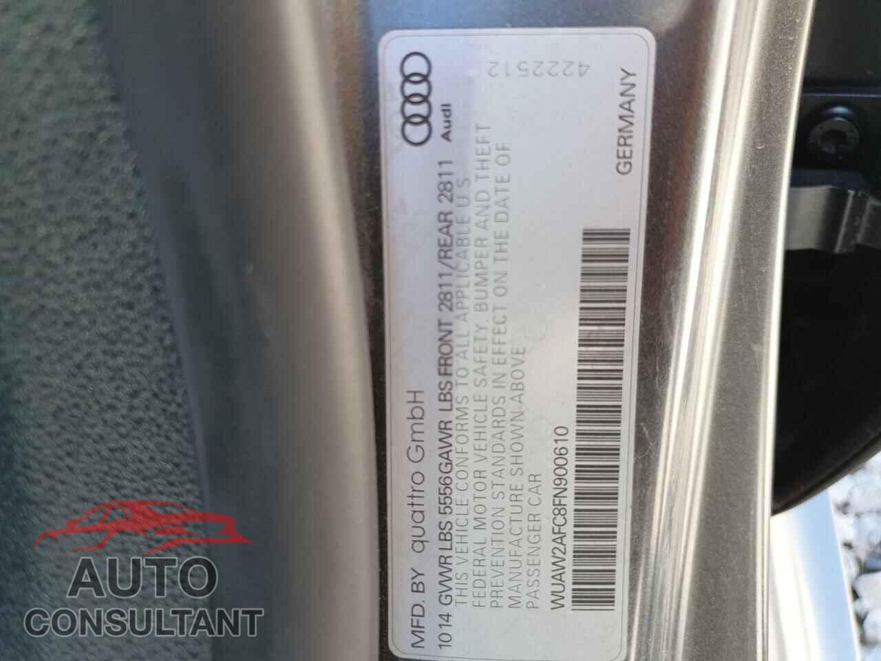 AUDI S7/RS7 2015 - WUAW2AFC8FN900610