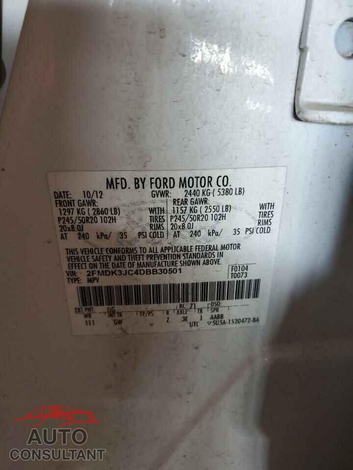 FORD EDGE 2013 - 2FMDK3JC4DBB30501