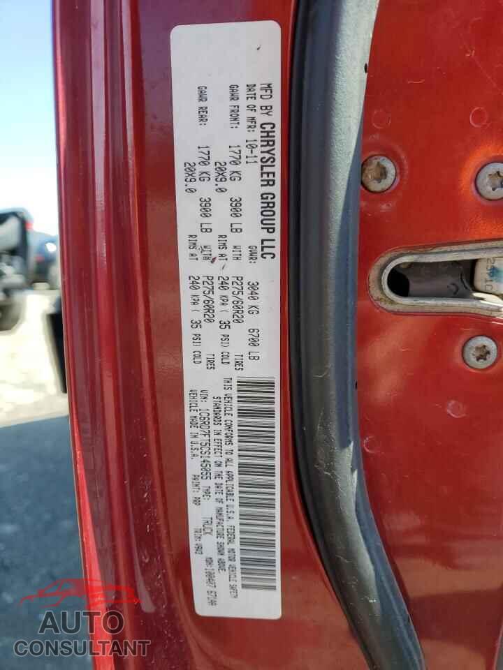 DODGE RAM 1500 2012 - 1C6RD7FT5CS145055