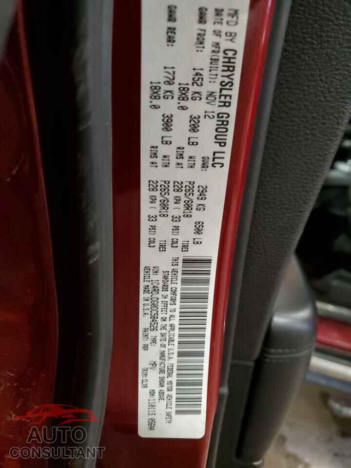 DODGE DURANGO 2013 - 1C4RDJDG0DC584526