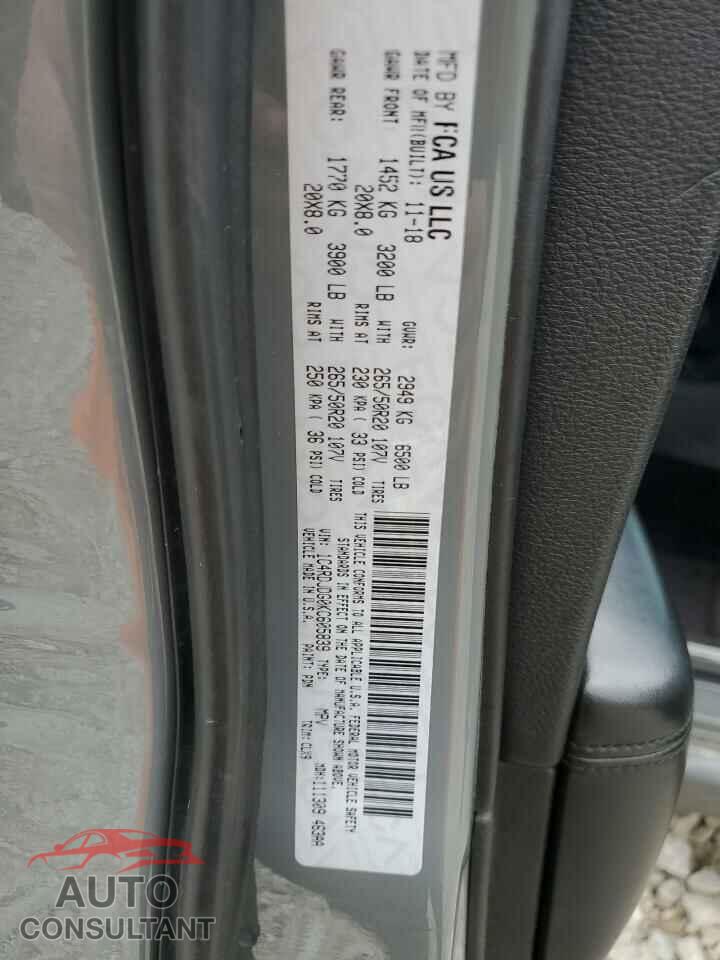 DODGE DURANGO 2019 - 1C4RDJDG0KC605839
