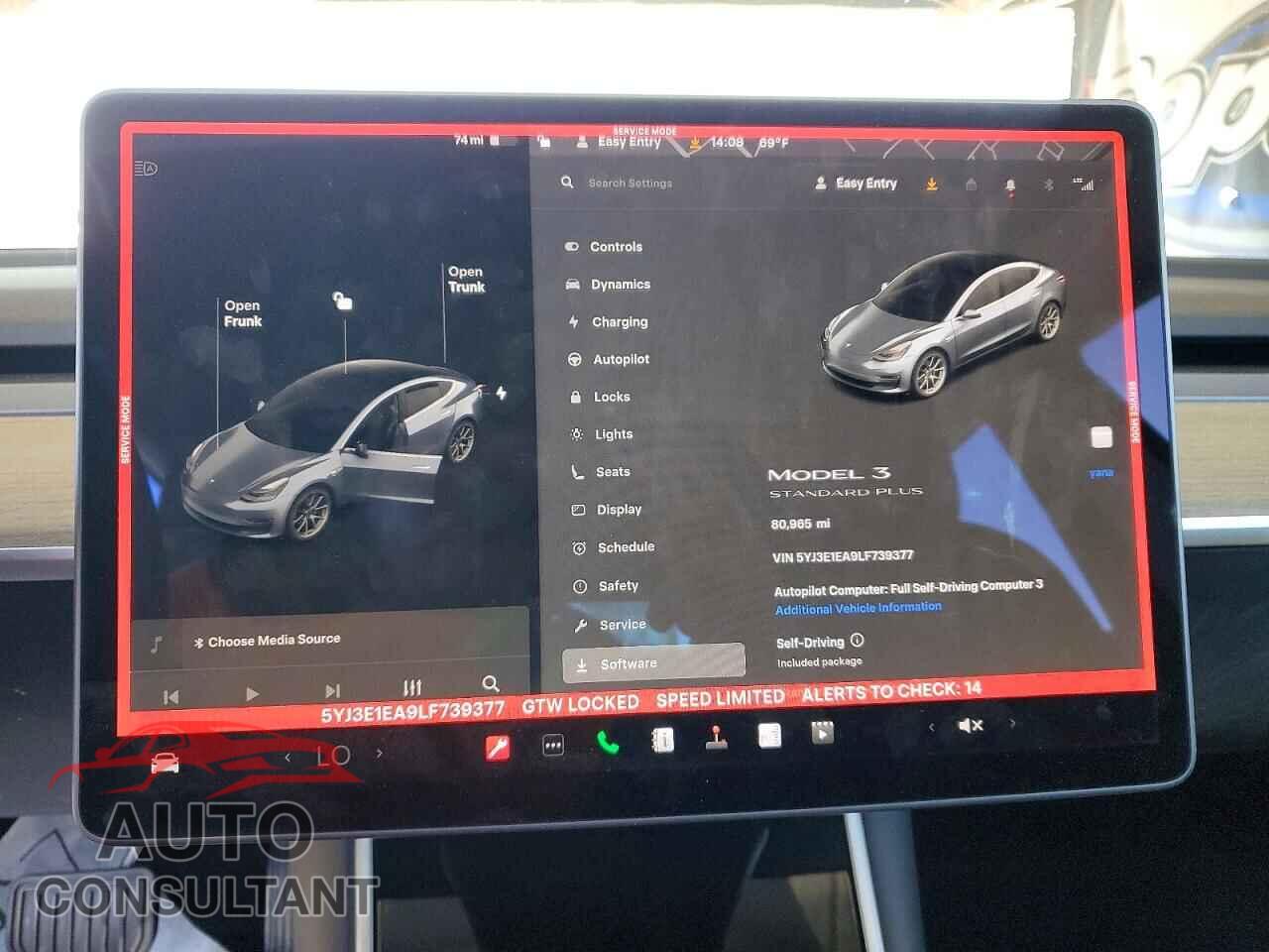 TESLA MODEL 3 2020 - 5YJ3E1EA9LF739377