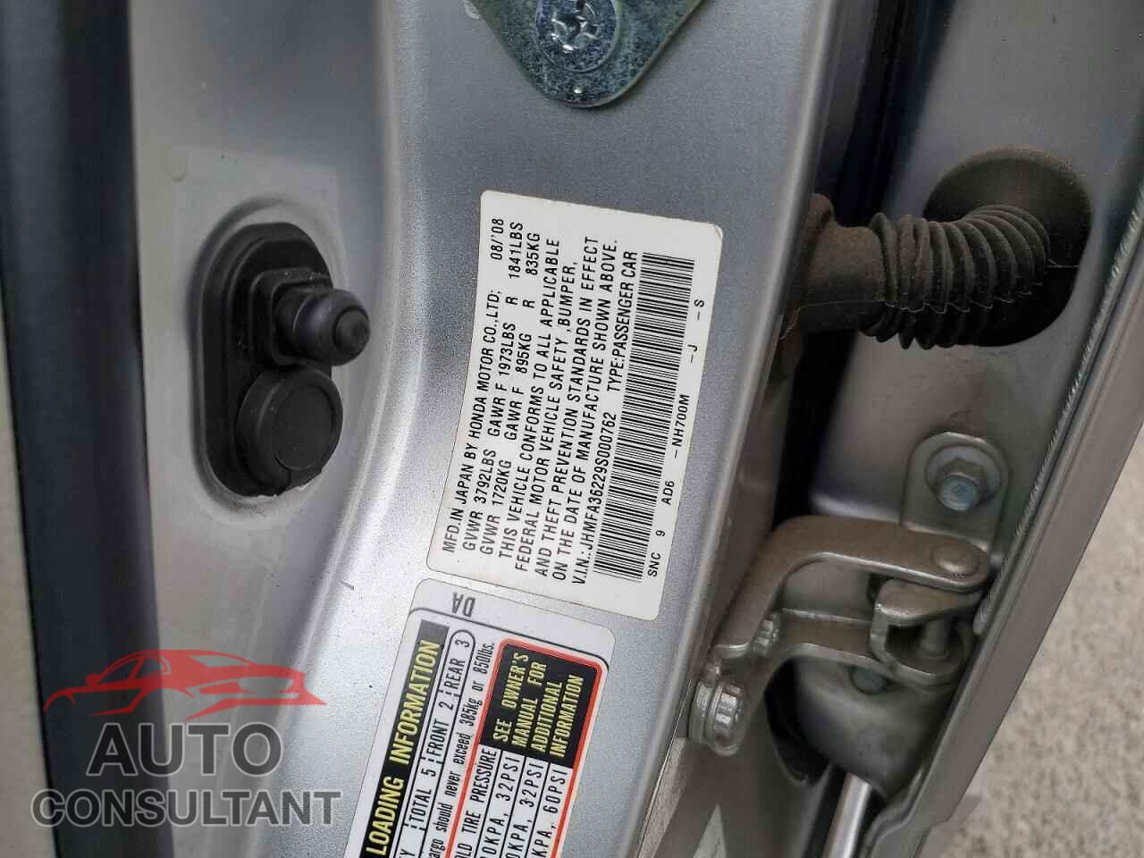 HONDA CIVIC 2009 - JHMFA36229S000762