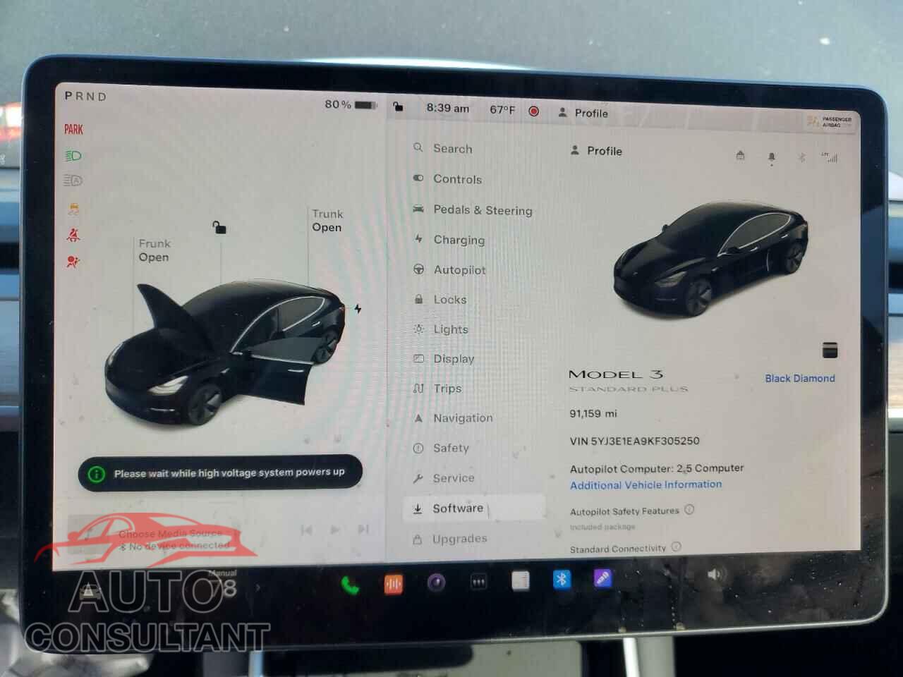 TESLA MODEL 3 2019 - 5YJ3E1EA9KF305250