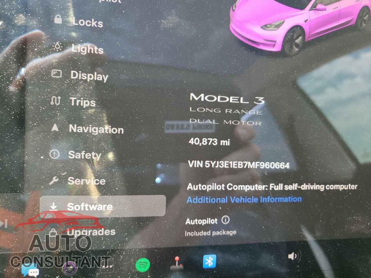 TESLA MODEL 3 2021 - 5YJ3E1EB7MF960664