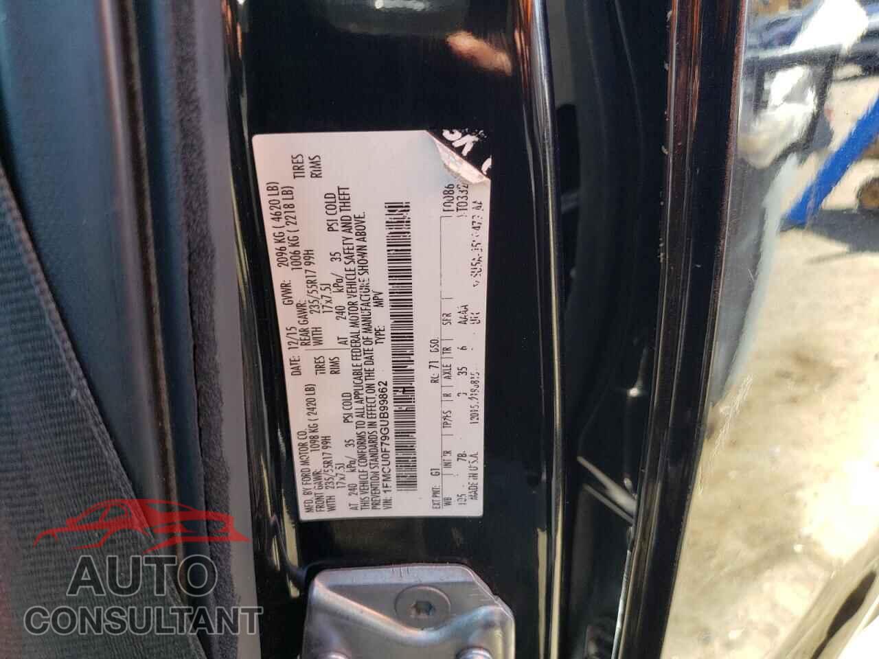 FORD ESCAPE 2016 - 1FMCU0F79GUB99862