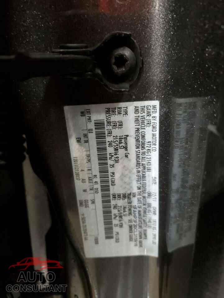 FORD FOCUS 2012 - 1FAHP3F20CL315916