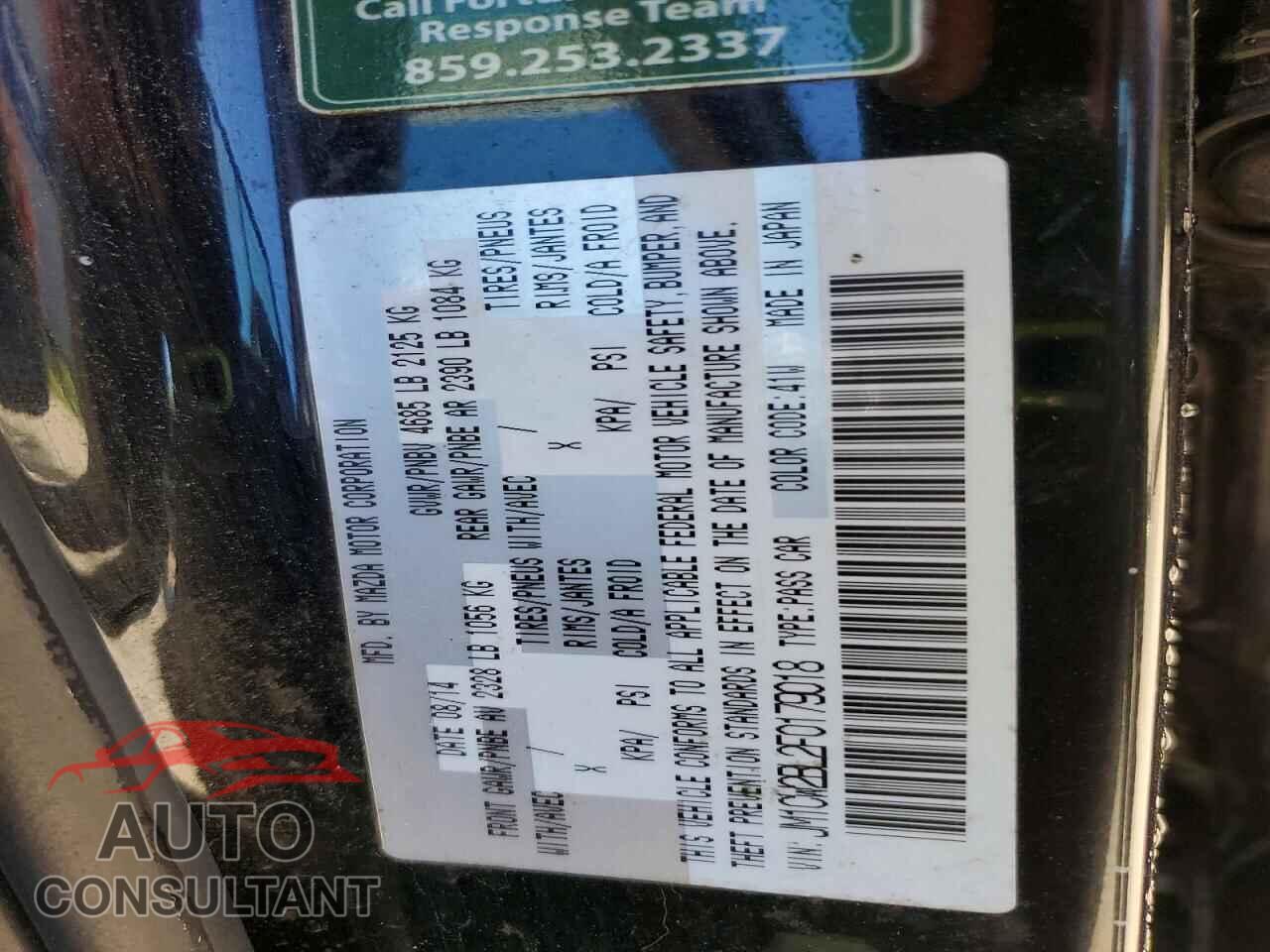 MAZDA 5 2015 - JM1CW2BL2F0179018