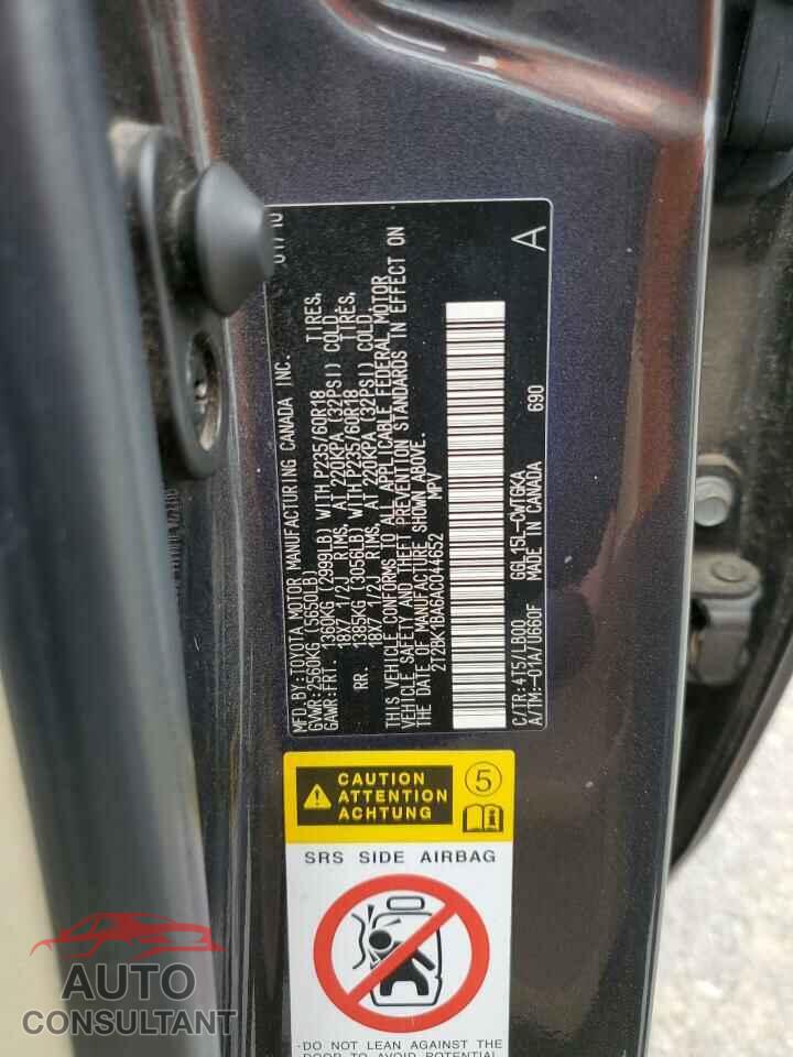 LEXUS RX350 2010 - 2T2BK1BA6AC044652