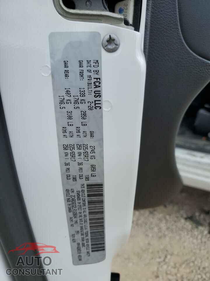 DODGE CARAVAN 2020 - 2C4RDGEG2LR169604