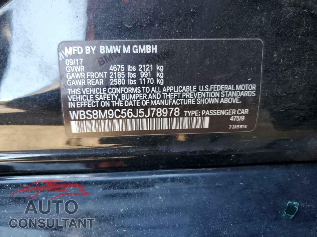 BMW M3 2018 - WBS8M9C56J5J78978
