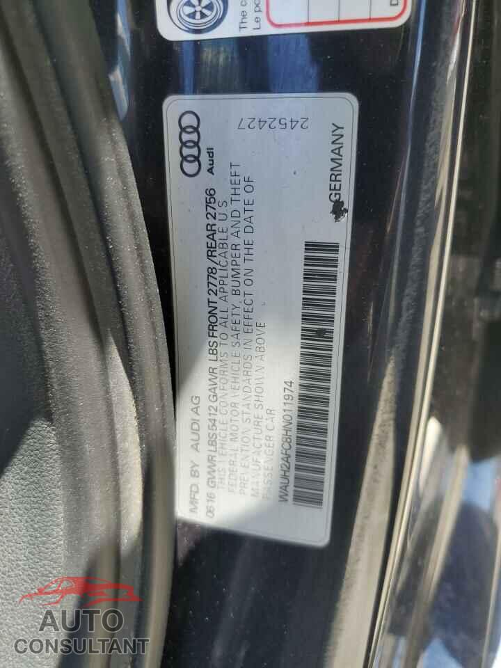 AUDI A6 2017 - WAUH2AFC8HN011974