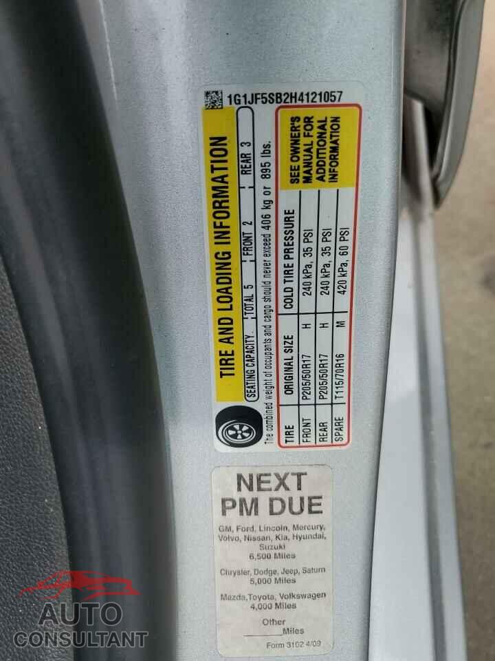 CHEVROLET SONIC 2017 - 1G1JF5SB2H4121057