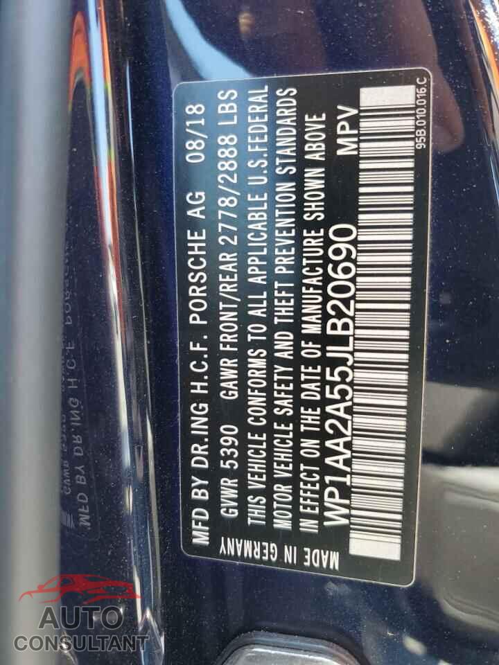 PORSCHE MACAN 2018 - WP1AA2A55JLB20690