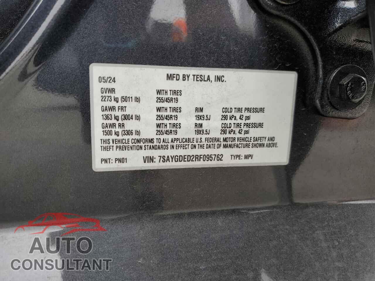 TESLA MODEL Y 2024 - 7SAYGDED2RF095762