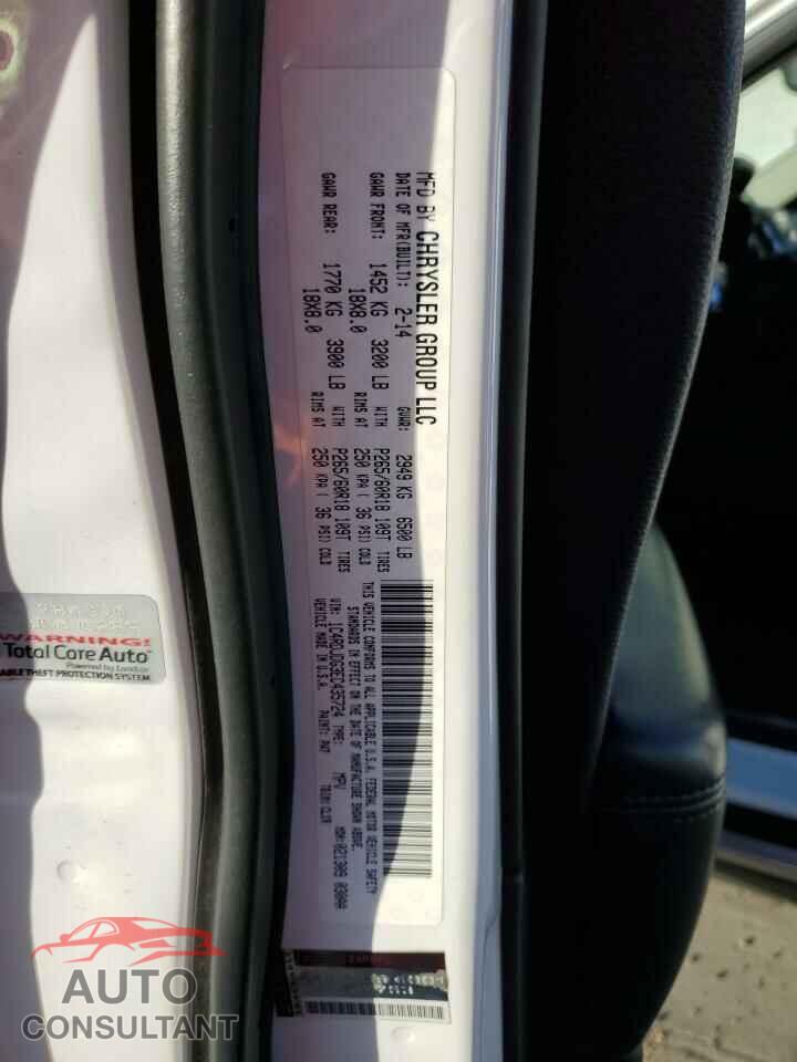 DODGE DURANGO 2014 - 1C4RDJDG3EC435724